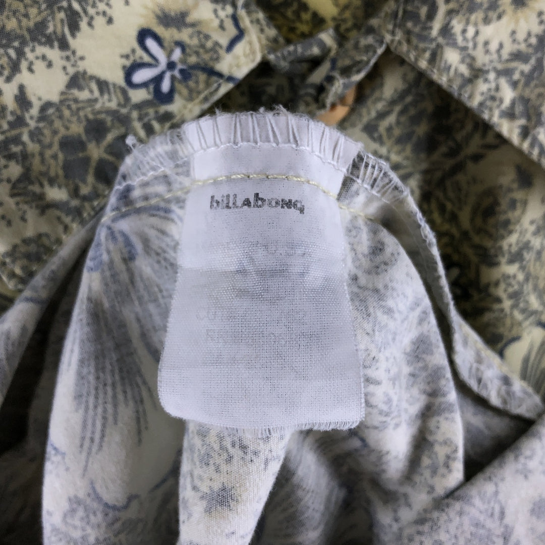 Billabong Floral Hawaiian Aloha Shirt, Men's Size L unclear green type Vintage Second Hand