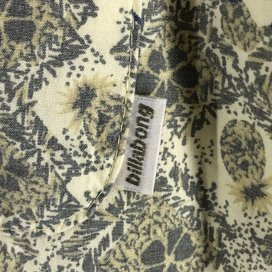 Billabong Floral Hawaiian Aloha Shirt, Men's Size L unclear green type Vintage Second Hand