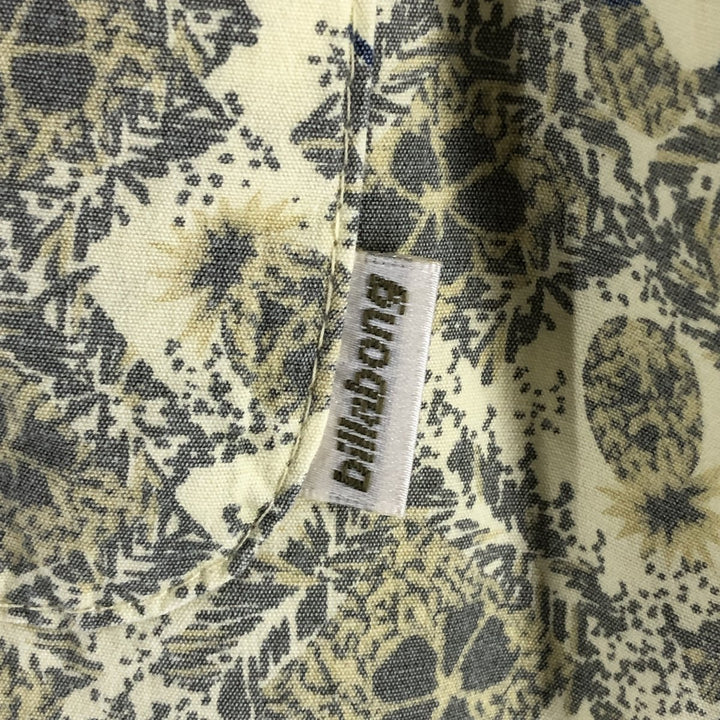 Billabong Floral Hawaiian Aloha Shirt, Men's Size L unclear green type Vintage Second Hand