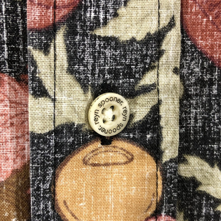 90'S Reyn Spooner Dietrich Button-Down Pullover Hawaiian Aloha Shirt, Men's XL cotton black type Vintage Second Hand