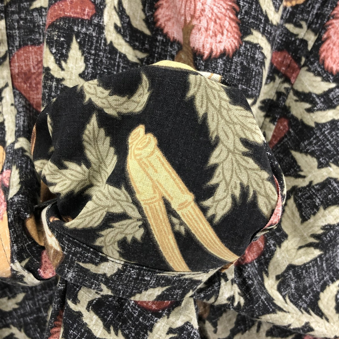 90'S Reyn Spooner Dietrich Button-Down Pullover Hawaiian Aloha Shirt, Men's XL cotton black type Vintage Second Hand