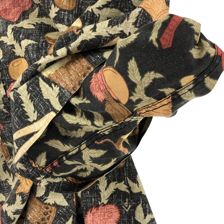 90'S Reyn Spooner Dietrich Button-Down Pullover Hawaiian Aloha Shirt, Men's XL cotton black type Vintage Second Hand