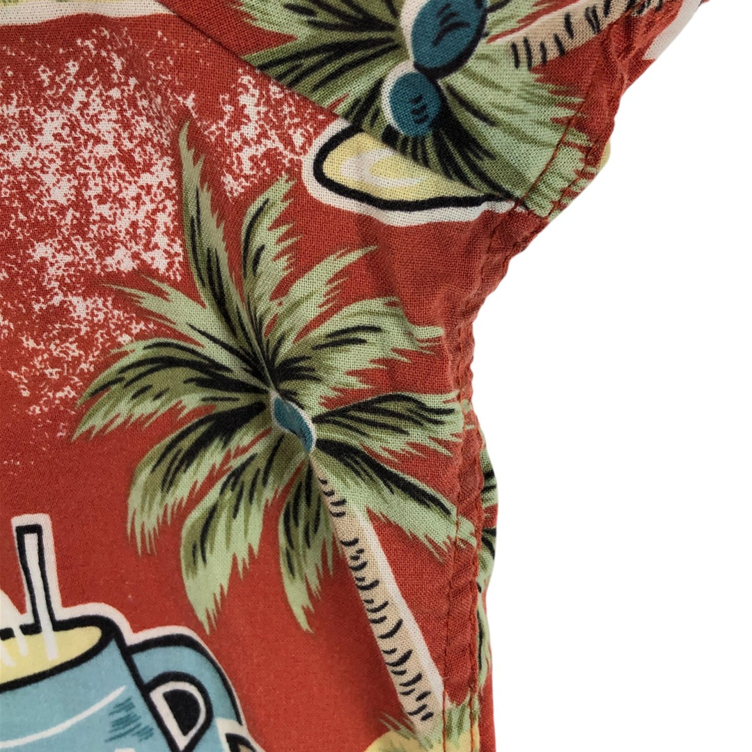 1980'S Reyn Spooner Joe Ke Alohas All-Over Print Pullover Hawaiian Aloha Shirt, Boxy, Made in Hawaii, Men's XL cotton red type Vintage Second Hand