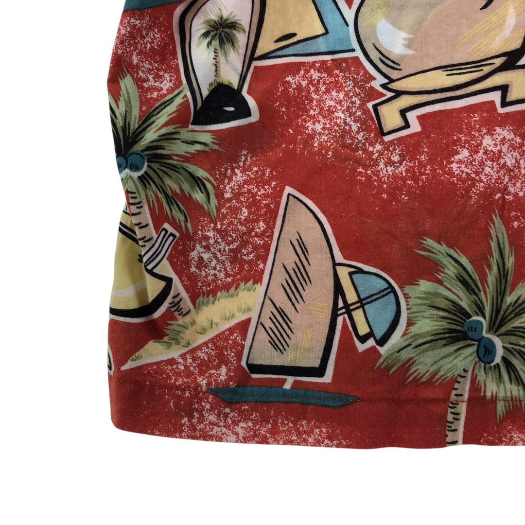 1980'S Reyn Spooner Joe Ke Alohas All-Over Print Pullover Hawaiian Aloha Shirt, Boxy, Made in Hawaii, Men's XL cotton red type Vintage Second Hand