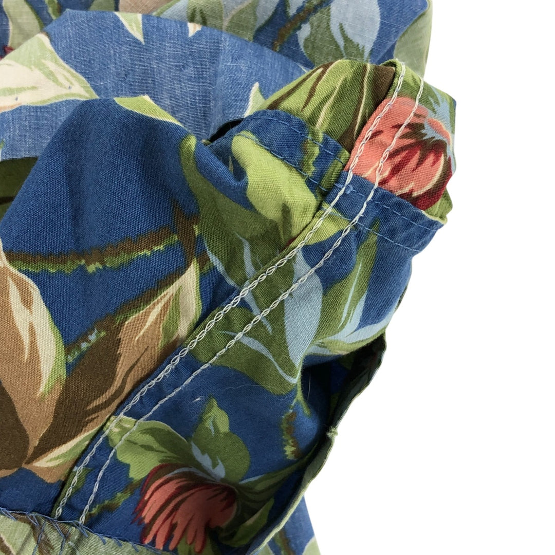 90'S Reyn Spooner Swimsuit Tag Floral Button-Down Hawaiian Aloha Shirt, Box Shirt, Made in Hawaii, Men's Size L cotton green type Vintage Second Hand