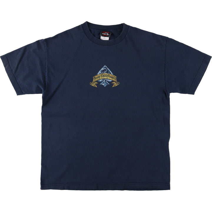 Orange County Choppers Motorcycle T-Shirt, Men's Size L cotton navy blue type Vintage Second Hand