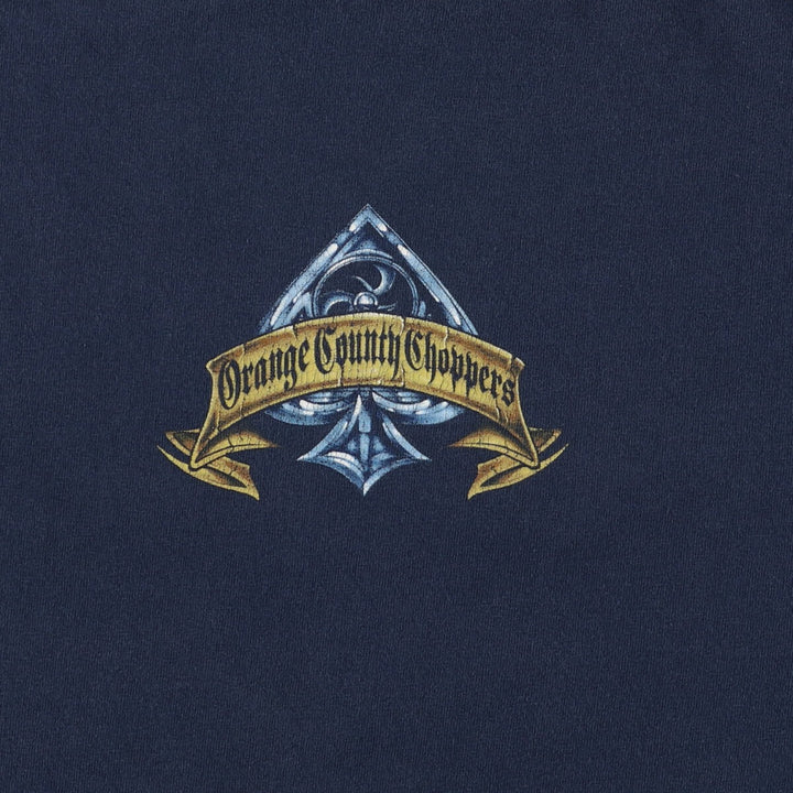Orange County Choppers Motorcycle T-Shirt, Men's Size L cotton navy blue type Vintage Second Hand