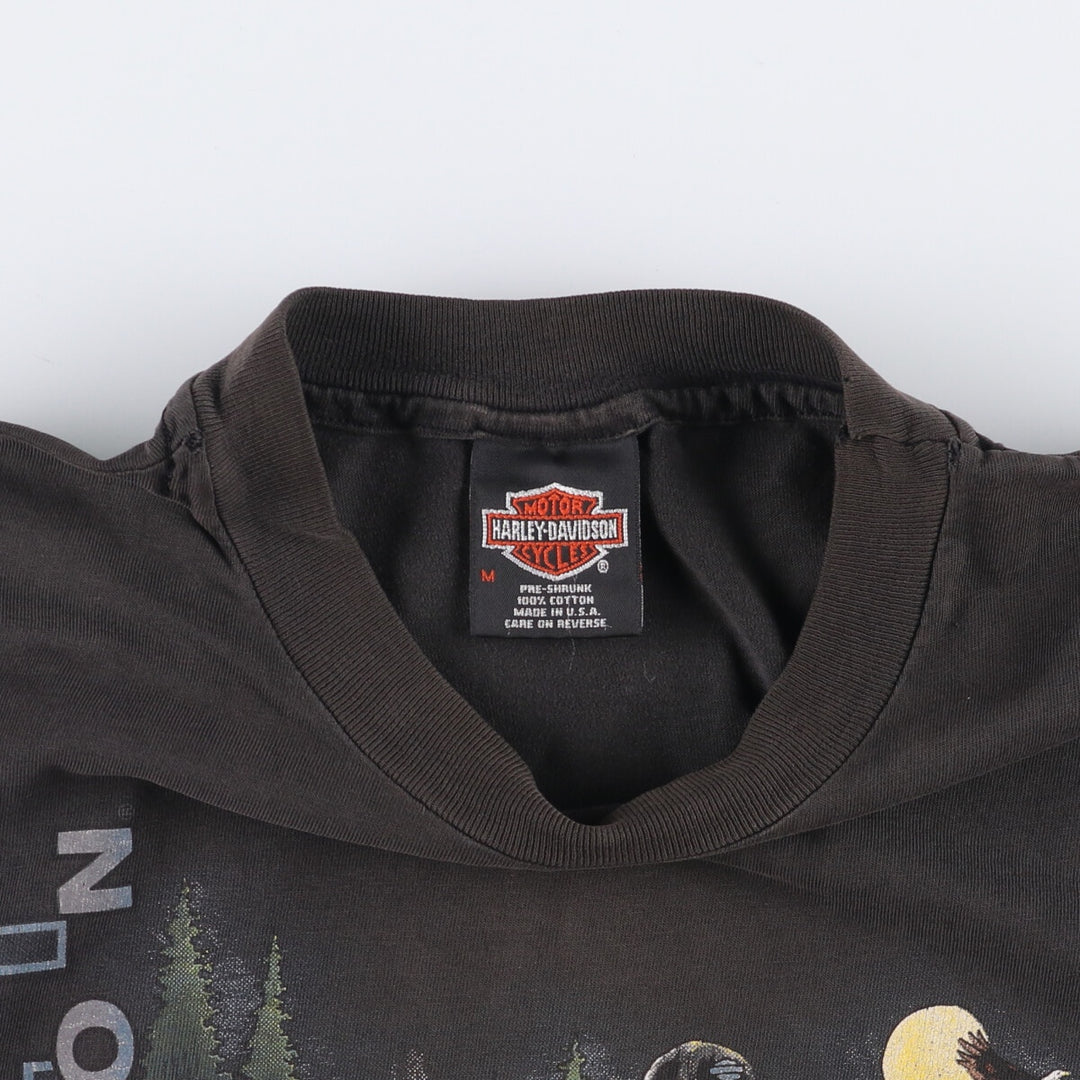 90'S Harley-Davidson Motorcycle Bike T-shirt Made in USA Men's M Vintage cotton black type Vintage Second Hand