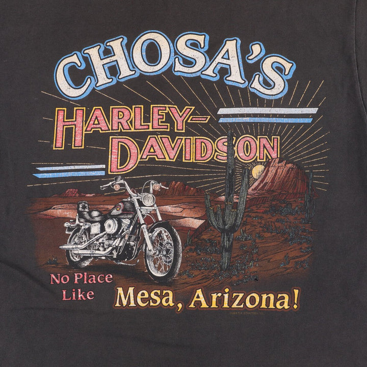 90'S Harley-Davidson Motorcycle Bike T-shirt Made in USA Men's M Vintage cotton black type Vintage Second Hand