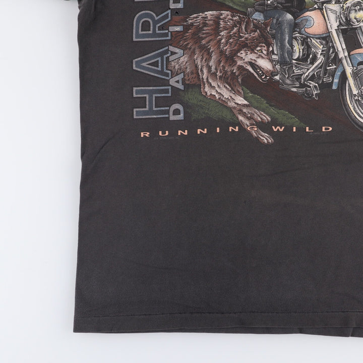 90'S Harley-Davidson Motorcycle Bike T-shirt Made in USA Men's M Vintage cotton black type Vintage Second Hand