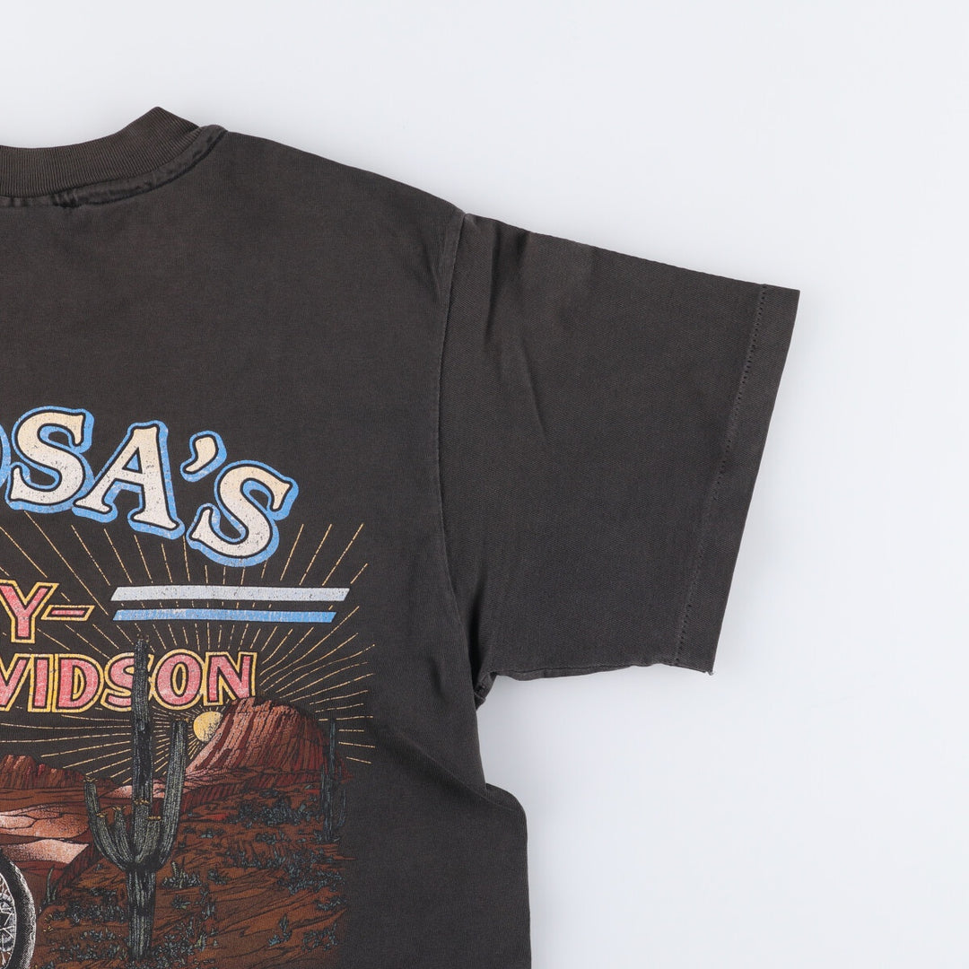 90'S Harley-Davidson Motorcycle Bike T-shirt Made in USA Men's M Vintage cotton black type Vintage Second Hand