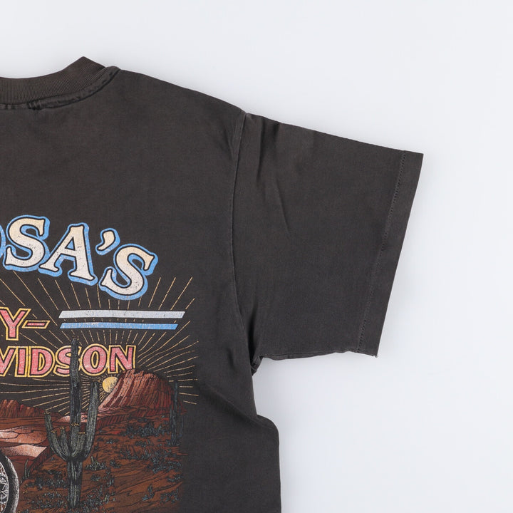 90'S Harley-Davidson Motorcycle Bike T-shirt Made in USA Men's M Vintage cotton black type Vintage Second Hand