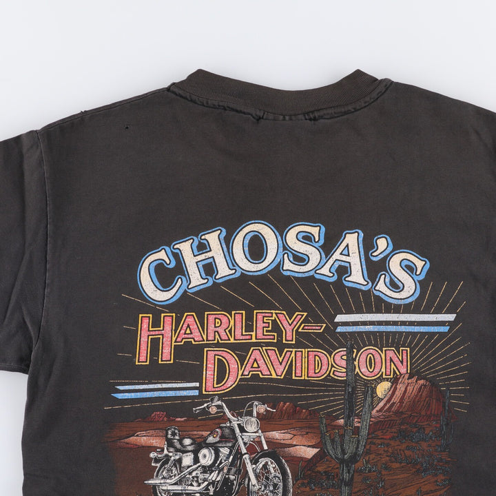 90'S Harley-Davidson Motorcycle Bike T-shirt Made in USA Men's M Vintage cotton black type Vintage Second Hand