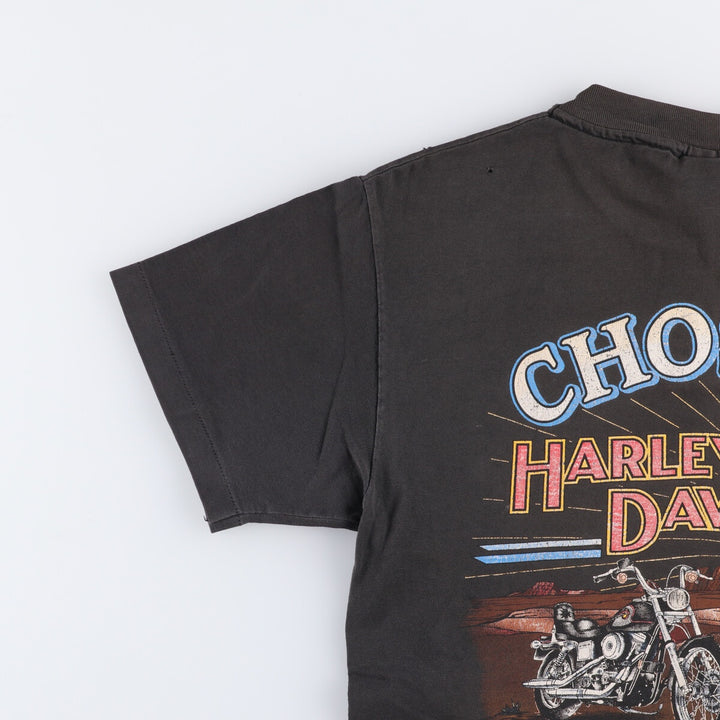 90'S Harley-Davidson Motorcycle Bike T-shirt Made in USA Men's M Vintage cotton black type Vintage Second Hand