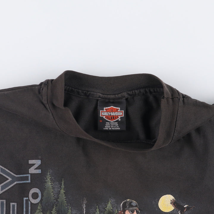 90'S Harley-Davidson Motorcycle Bike T-shirt Made in USA Men's M Vintage cotton black type Vintage Second Hand