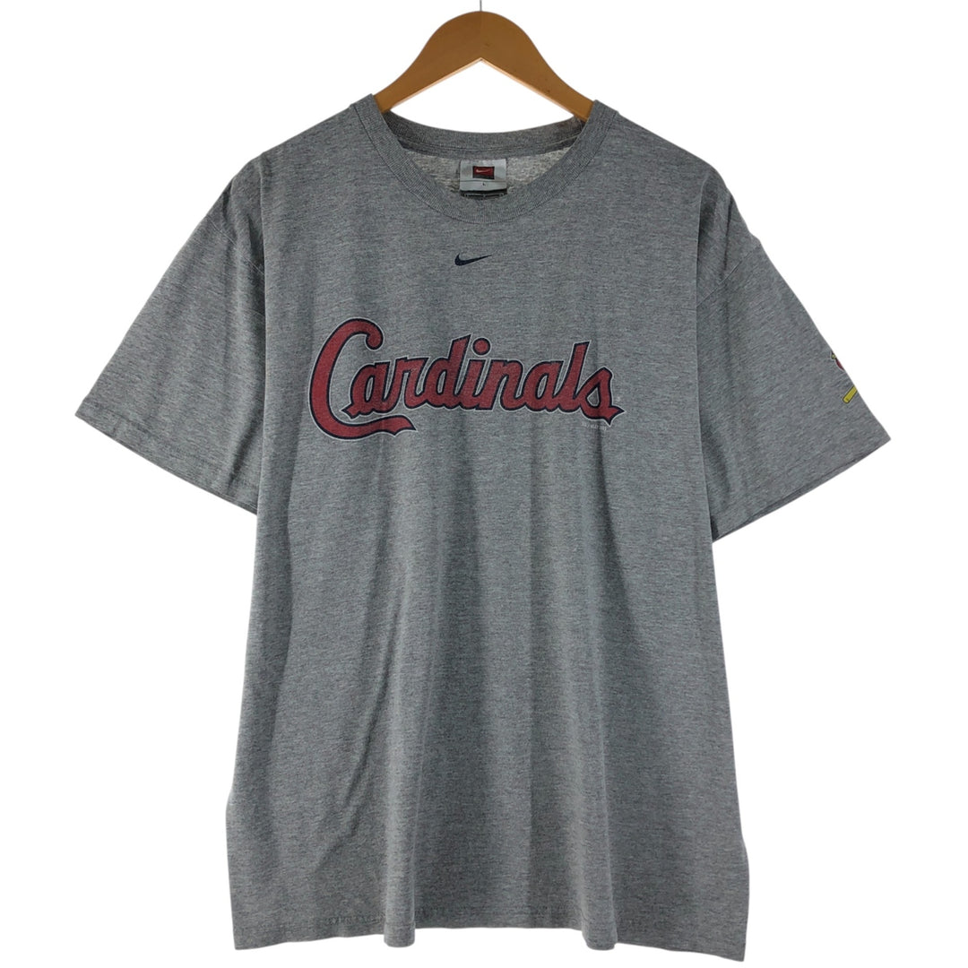 Nike Team MLB St. Louis Cardinals Logo T-Shirt, Men's Size Large cotton gray type Vintage Second Hand