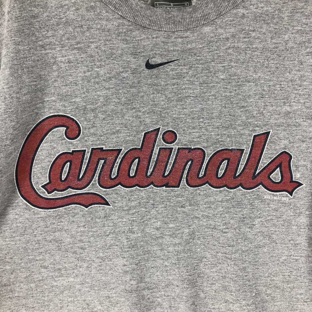 Nike Team MLB St. Louis Cardinals Logo T-Shirt, Men's Size Large cotton gray type Vintage Second Hand