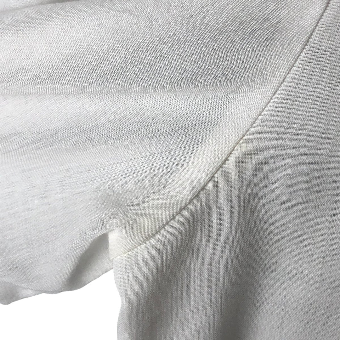 70'S Gunne Sax Gunnies stand-up collar long sleeve ruffle blouse for women size S polyester white type Vintage Second Hand