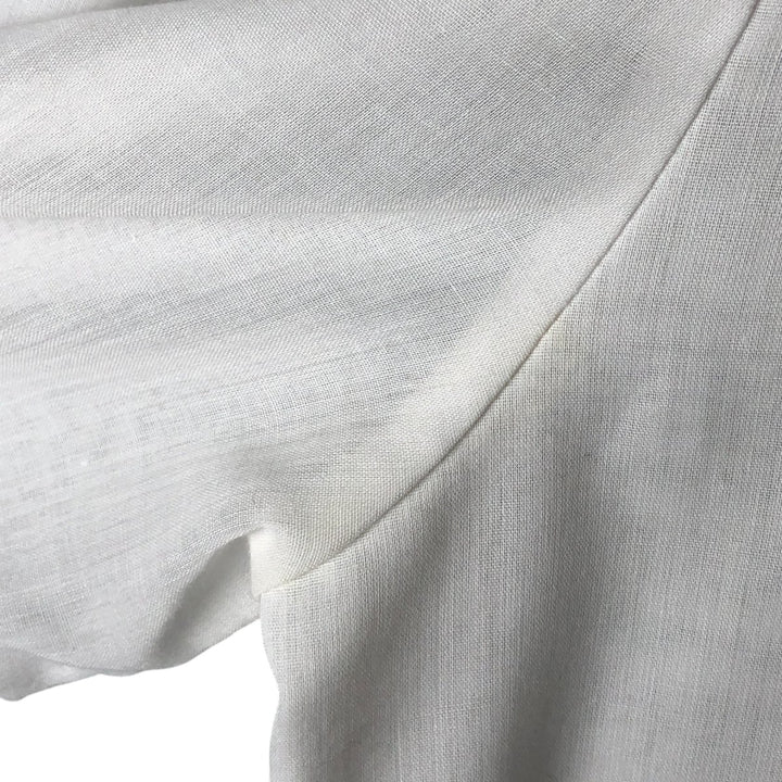 70'S Gunne Sax Gunnies stand-up collar long sleeve ruffle blouse for women size S polyester white type Vintage Second Hand