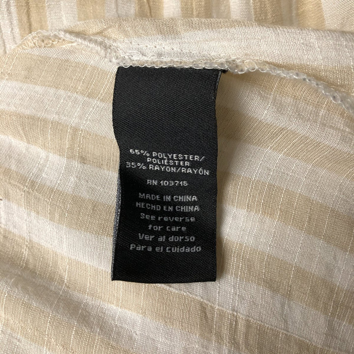 ZAC and RACHEL Long Sleeve Striped Shirt Roll-up Shirt Women's Size S polyester white type Vintage Second Hand