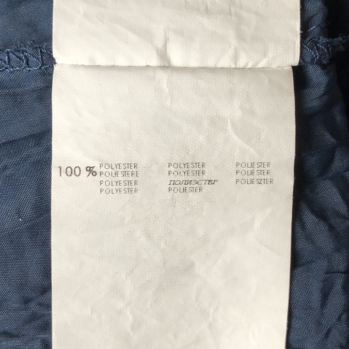 PROMOD V-neck Washer Long Sleeve Ruffle Blouse, Women's Size Medium polyester navy blue type Vintage Second Hand