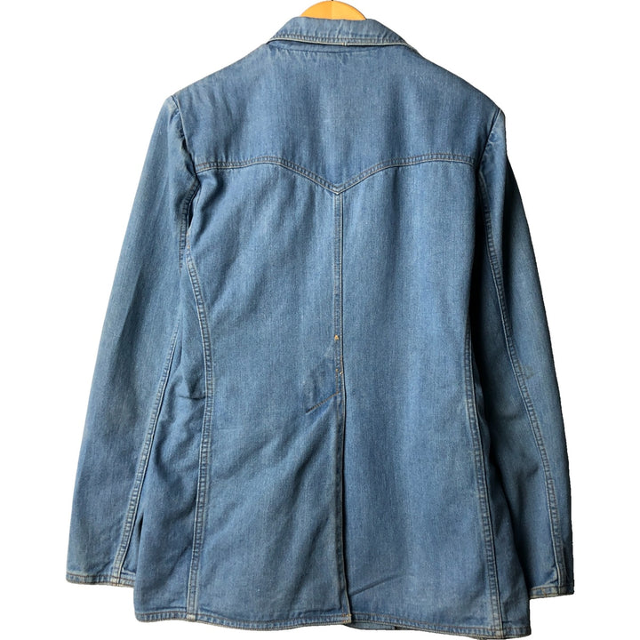 Vintage 1980'S Britannia denim tailored jacket, women's size XL cotton blue type Vintage Second Hand