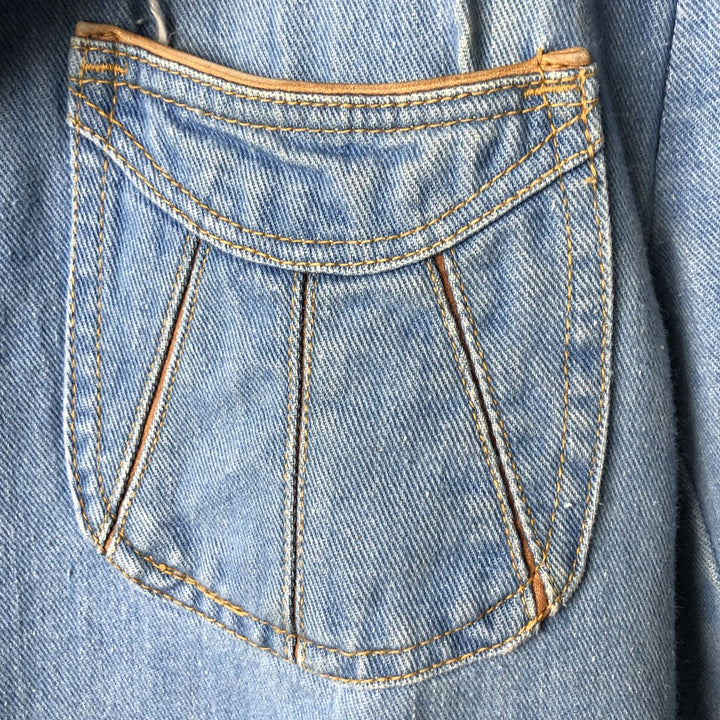 Vintage 1980'S Britannia denim tailored jacket, women's size XL cotton blue type Vintage Second Hand