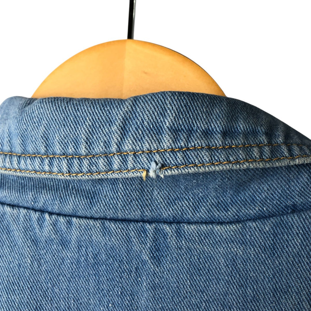 Vintage 1980'S Britannia denim tailored jacket, women's size XL cotton blue type Vintage Second Hand