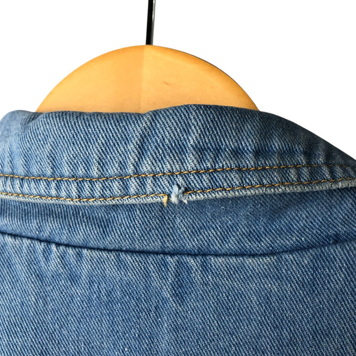 Vintage 1980'S Britannia denim tailored jacket, women's size XL cotton blue type Vintage Second Hand
