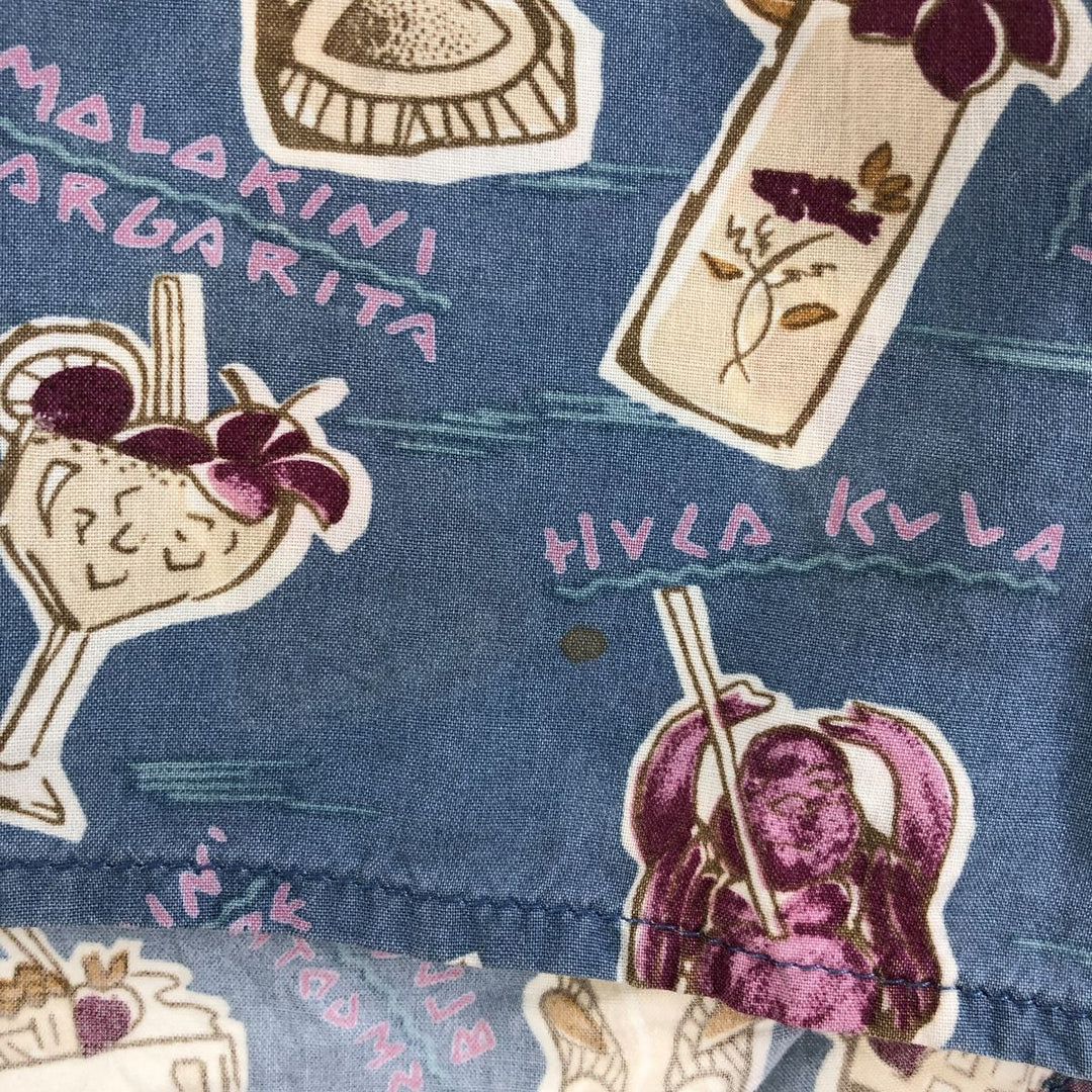 80s-90'S Reyn Spooner Diamond Head Tag Print Rayon Hawaiian Aloha Shirt, Made in Hawaii, Men's XL Rayon blue type Vintage Second Hand