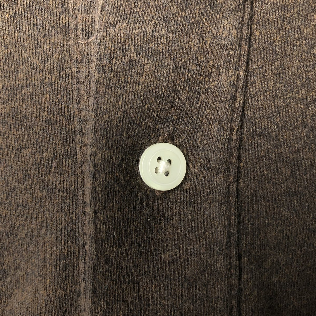 NAUTICA long-sleeved polo shirt, men's size M cotton brown type Vintage Second Hand