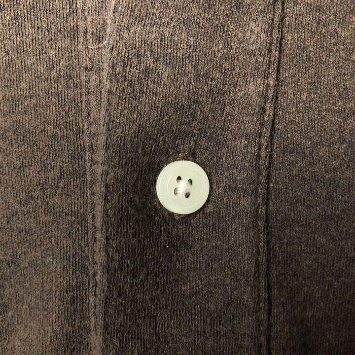 NAUTICA long-sleeved polo shirt, men's size M cotton brown type Vintage Second Hand