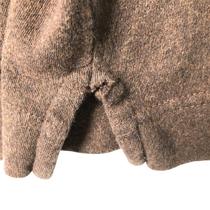 NAUTICA long-sleeved polo shirt, men's size M cotton brown type Vintage Second Hand