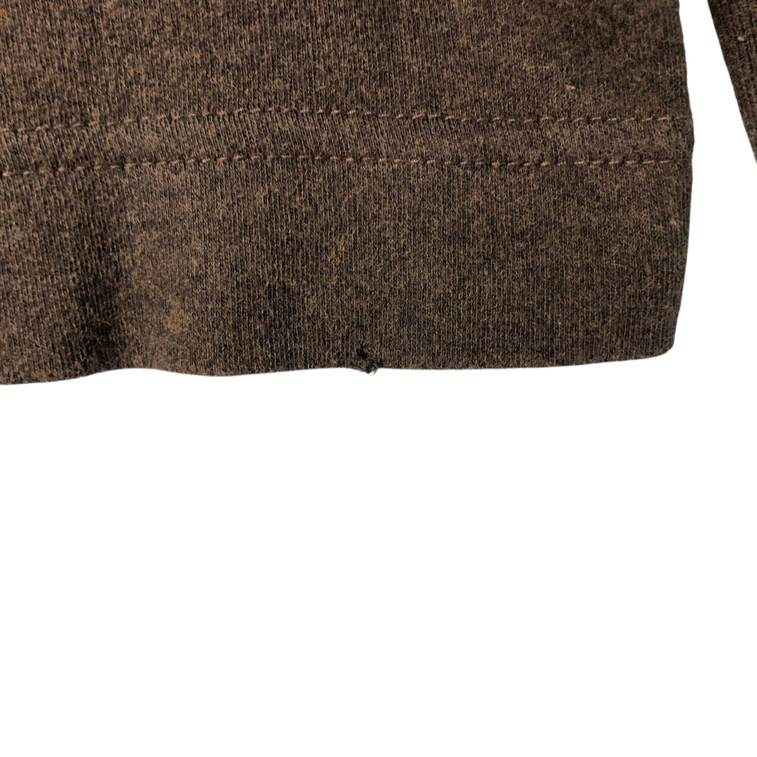 NAUTICA long-sleeved polo shirt, men's size M cotton brown type Vintage Second Hand