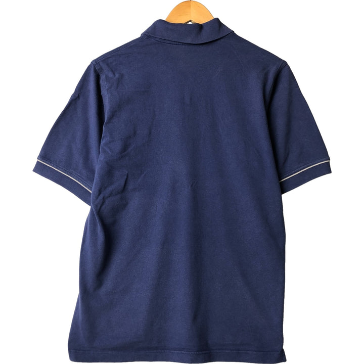 Adidas short-sleeved polo shirt, men's size S cotton navy blue type Vintage Second Hand