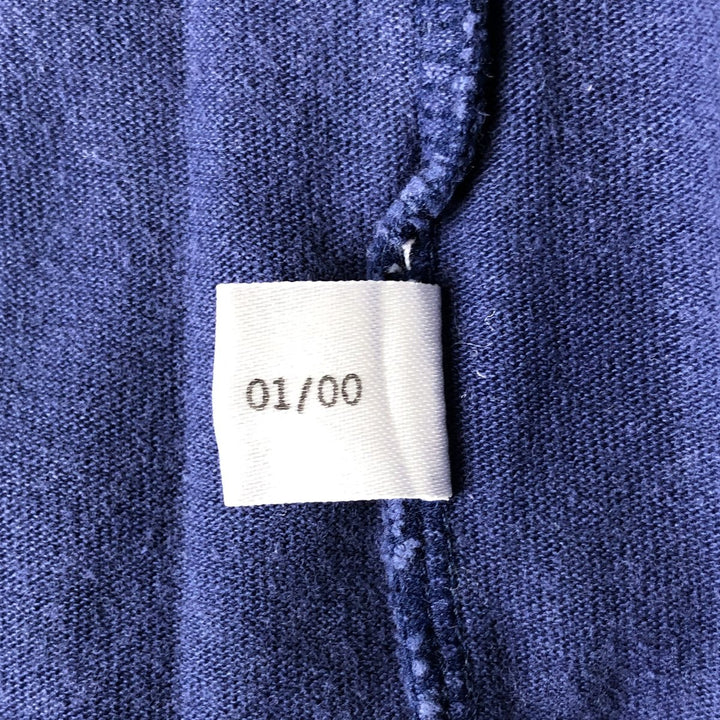 Adidas short-sleeved polo shirt, men's size S cotton navy blue type Vintage Second Hand