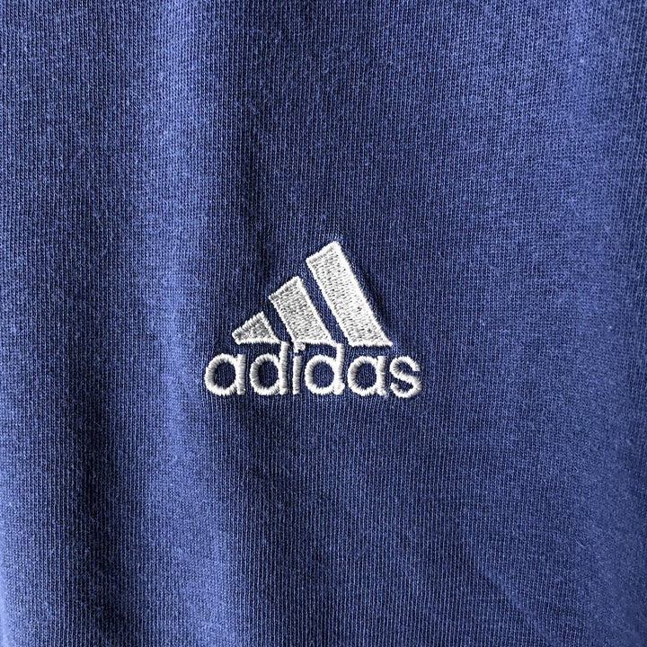 Adidas short-sleeved polo shirt, men's size S cotton navy blue type Vintage Second Hand
