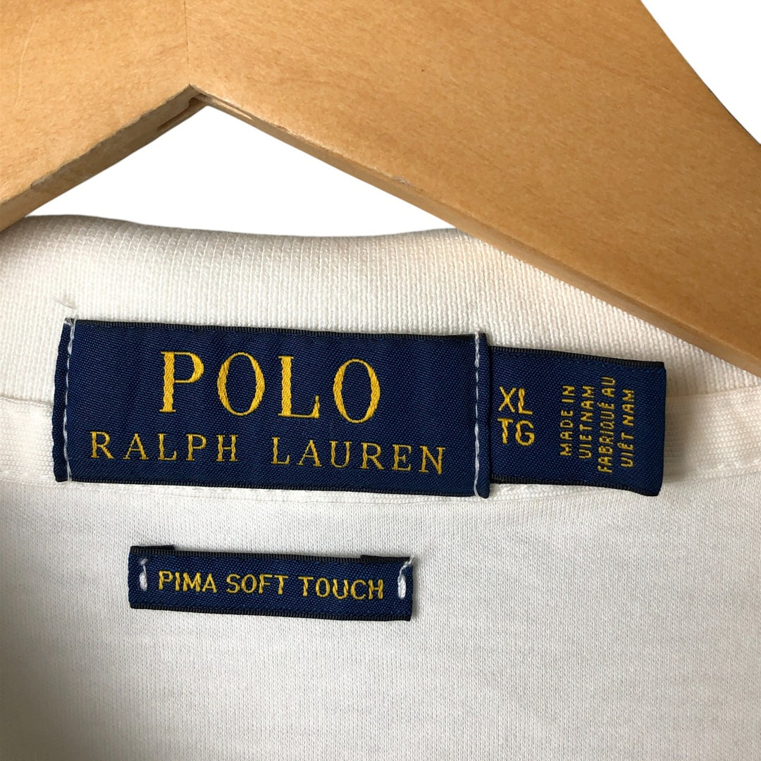 Ralph Lauren POLO RALPH LAUREN short sleeve polo shirt men's XL equivalent cotton white type Vintage Second Hand