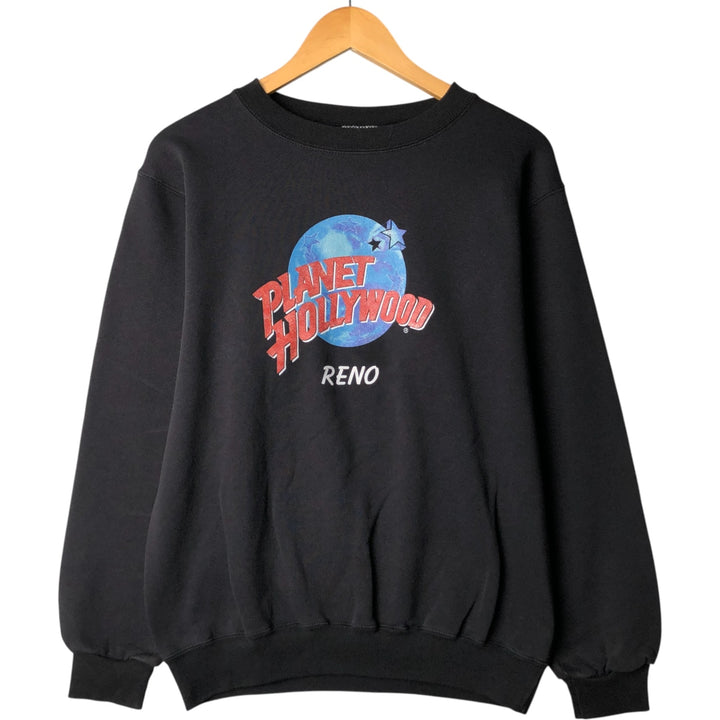 90'S Planet Hollywood Advertising Sweatshirt, Made in USA, Men's M, Vintage unclear black type Vintage Second Hand