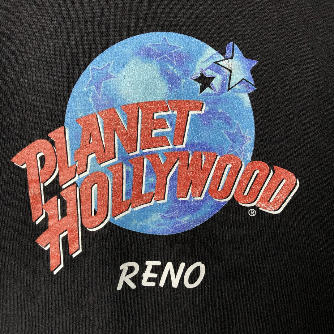 90'S Planet Hollywood Advertising Sweatshirt, Made in USA, Men's M, Vintage unclear black type Vintage Second Hand