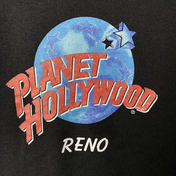 90'S Planet Hollywood Advertising Sweatshirt, Made in USA, Men's M, Vintage unclear black type Vintage Second Hand