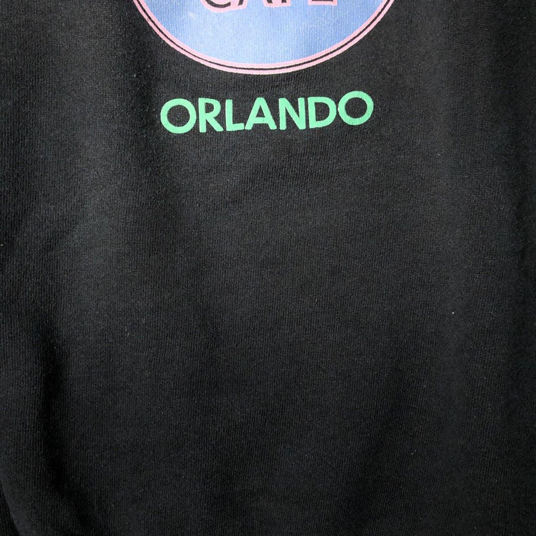 90'S Hanes Hard Rock Cafe V-neck cut-off advertising sweatshirt, men's size XL cotton black type Vintage Second Hand