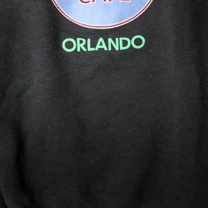 90'S Hanes Hard Rock Cafe V-neck cut-off advertising sweatshirt, men's size XL cotton black type Vintage Second Hand