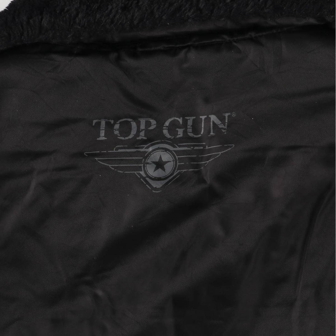 Civilian TOP GUN B-15 Type Padded Military Flight Jacket, Men's Size XL Nylon black type Vintage Second Hand