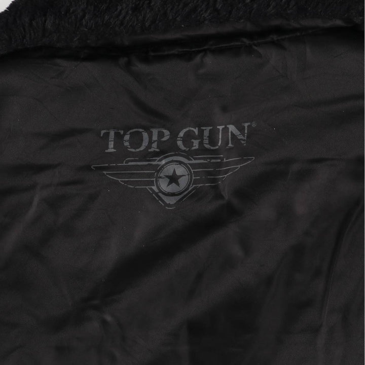 Civilian TOP GUN B-15 Type Padded Military Flight Jacket, Men's Size XL Nylon black type Vintage Second Hand