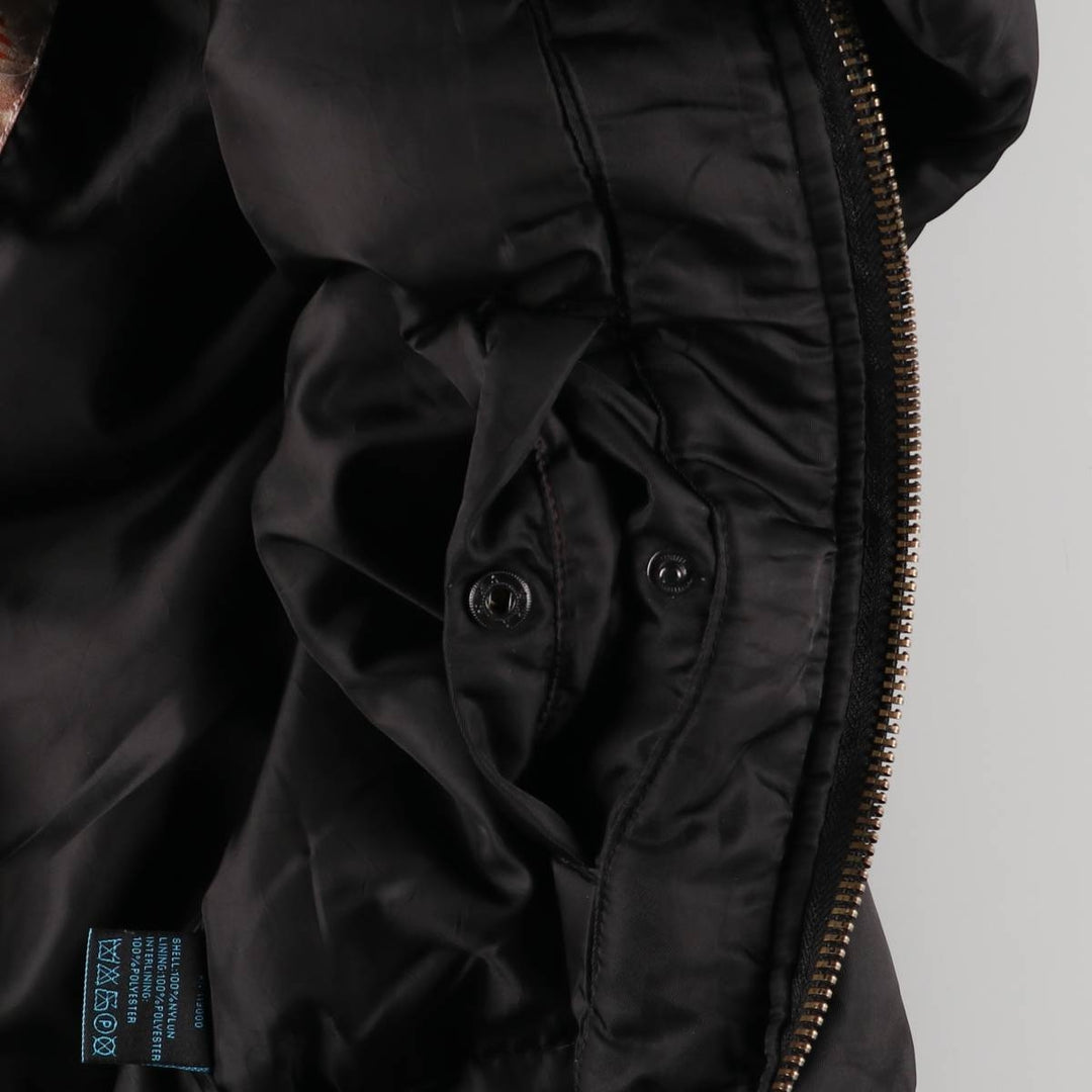 Civilian TOP GUN B-15 Type Padded Military Flight Jacket, Men's Size XL Nylon black type Vintage Second Hand