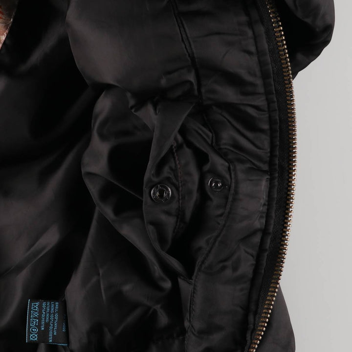 Civilian TOP GUN B-15 Type Padded Military Flight Jacket, Men's Size XL Nylon black type Vintage Second Hand