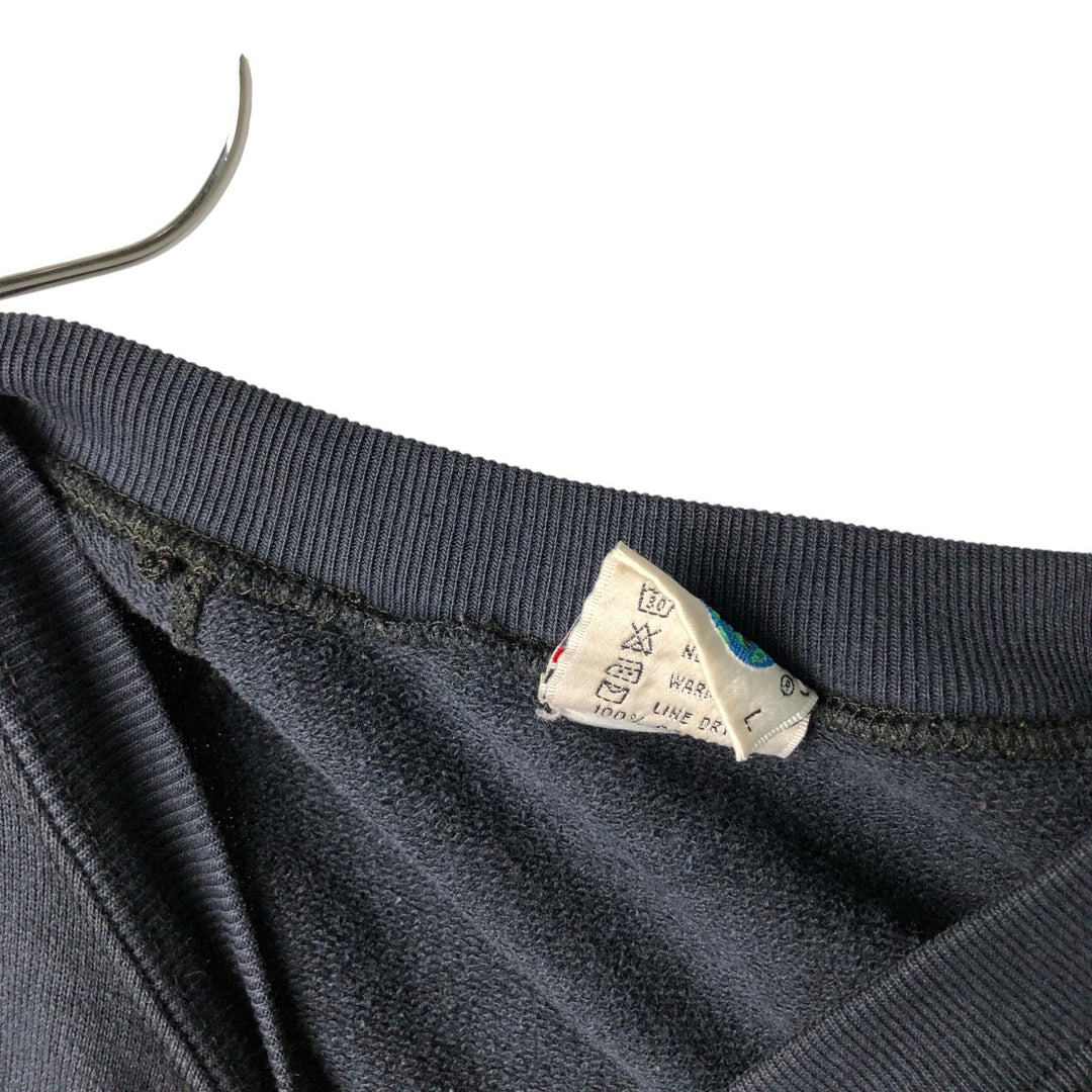 90'S HARD ROCK CAFE Advertising Sweatshirt, Men's L size, Vintage cotton navy blue type Vintage Second Hand