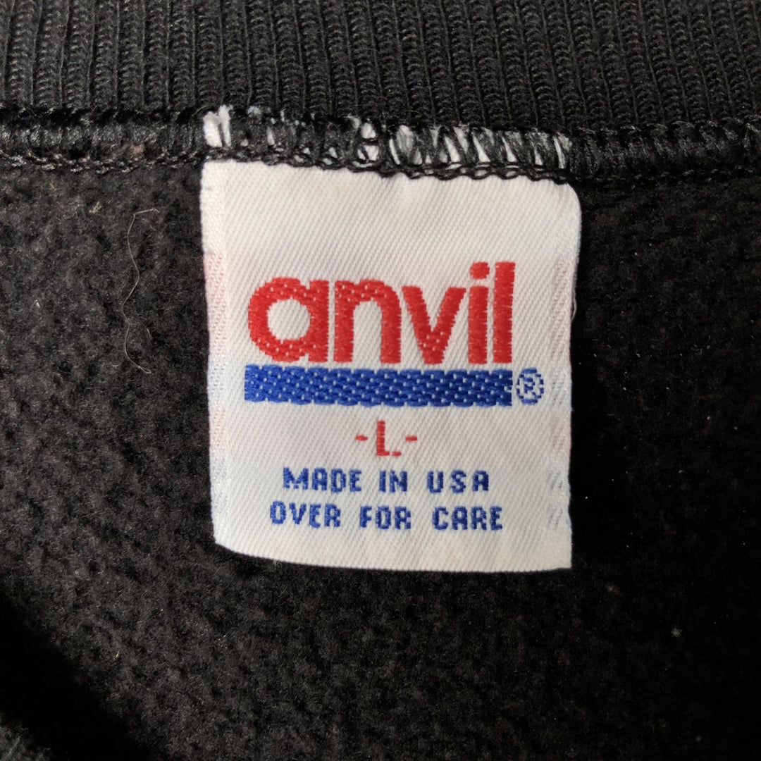 Vintage 1980'S Anvil Hard Rock Cafe Advertising Sweatshirt, Made in USA, Men's Size L polyester black type Vintage Second Hand