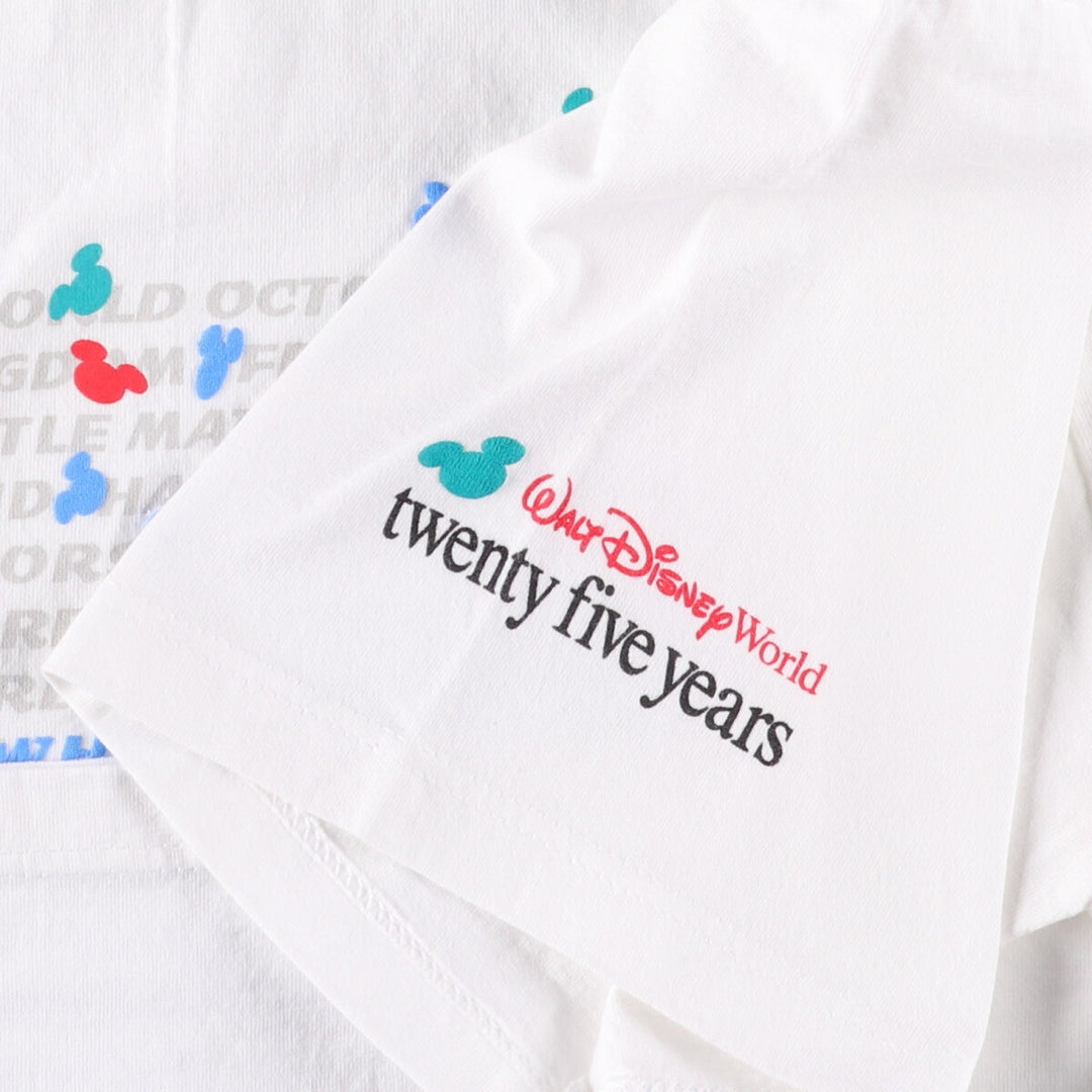 Vintage 90'S Disney Mickey Mouse character print T-shirt, Made in USA, Size M, Men's Size M cotton white type Vintage Second Hand
